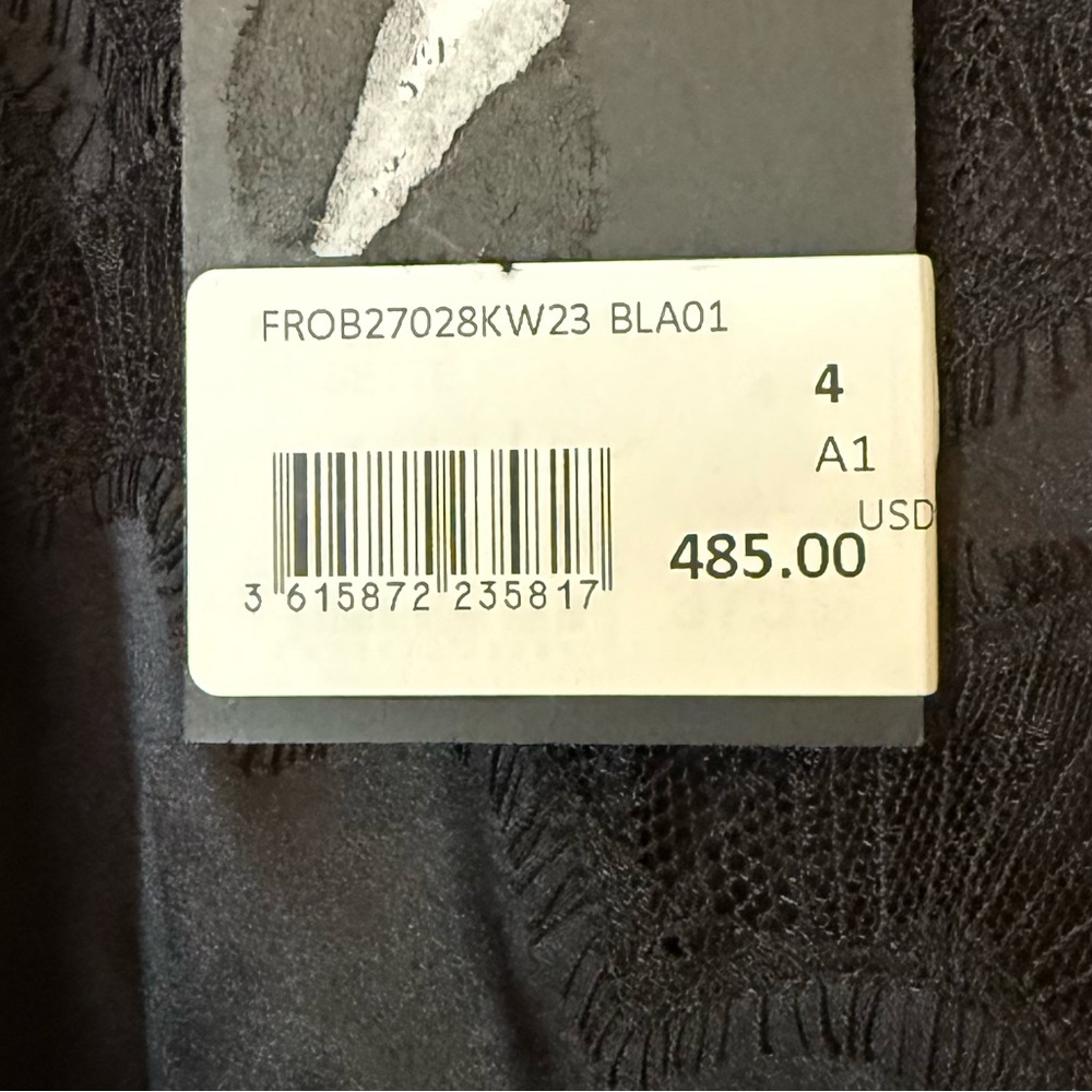 THE KOOPLES Black Lace Silk Midi Slip Dress NWT Size 4 (US XL) - Picture 7 of 8